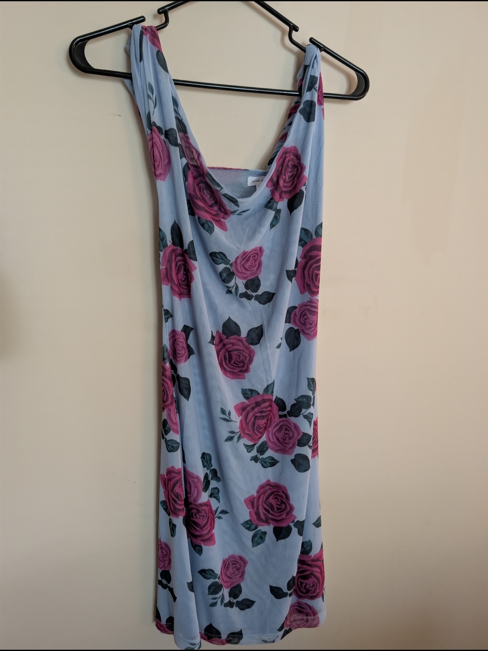 NWT Good American Mesh Twist Midi Dress Vintage Rose Floral 2XL Coverup